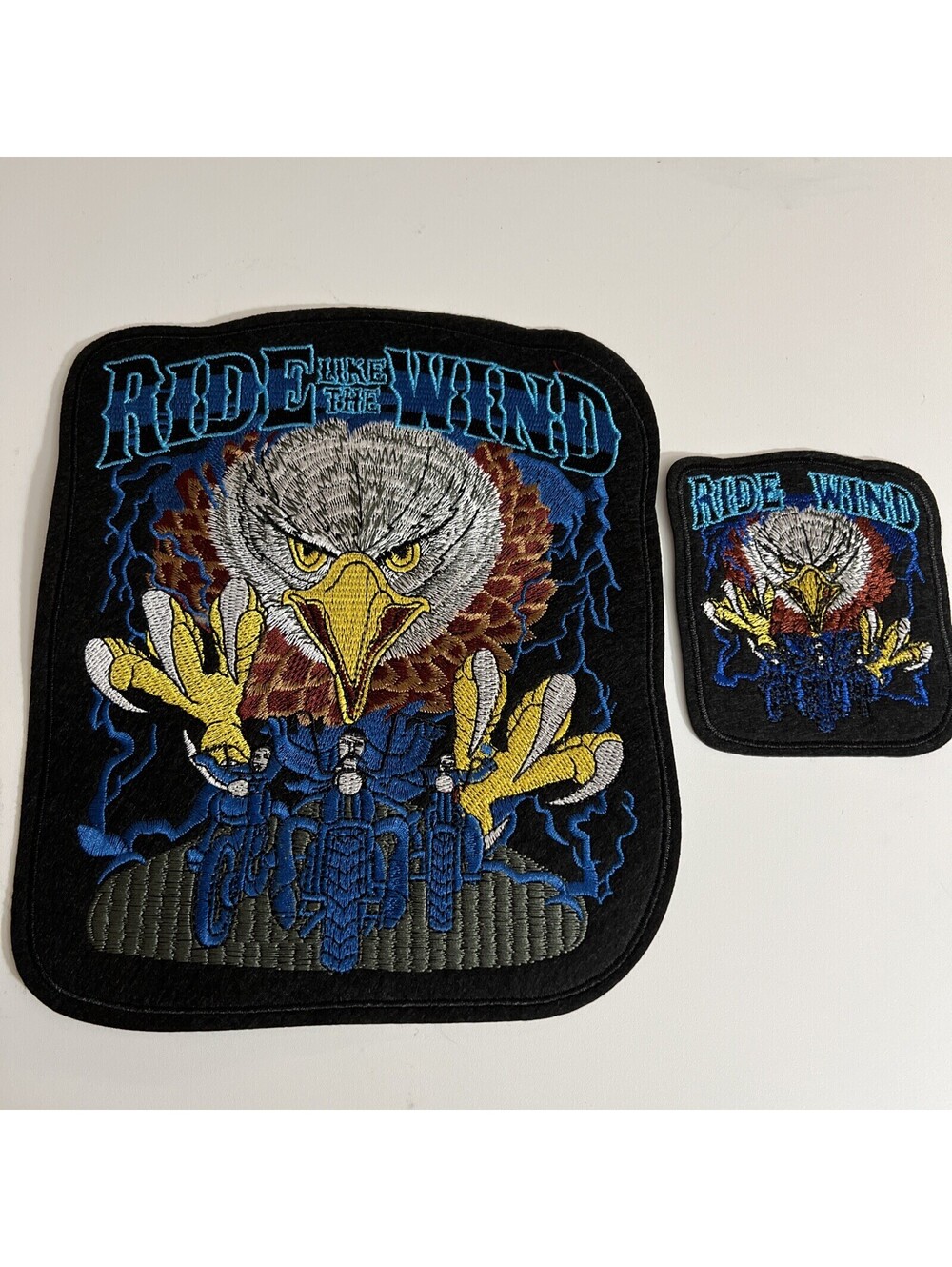 10 inch Ride Like Wind Motorcycle Eagle Patches Jackets Iron on Harley Davidson